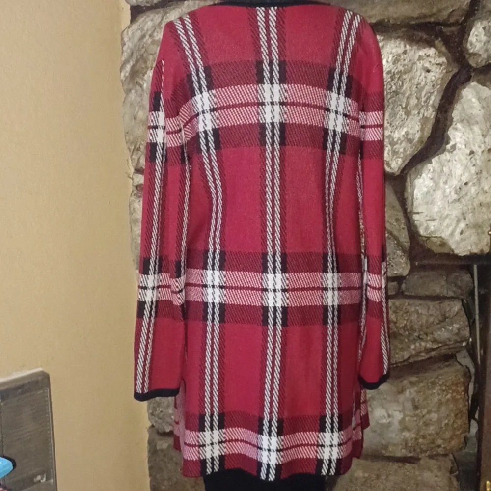 ANNE KLEIN OPEN FRONT LONG CARDIGAN - Picture 3 of 3
